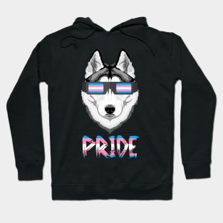 Siberian Husky Transgender Flag Lgbt Hoodie